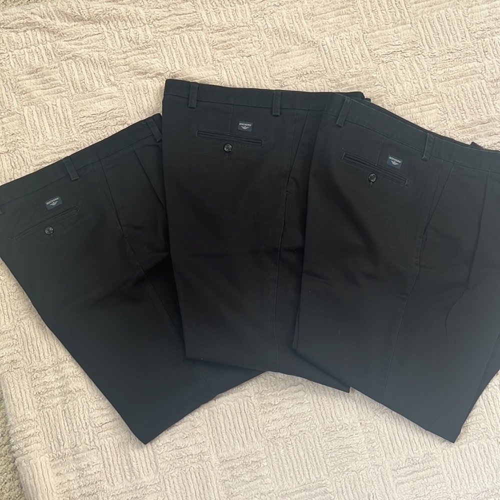 Bundle of 3 pair Dockers black W 38 L 32